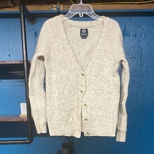 American eagle | grey/white knit sweater cardigan